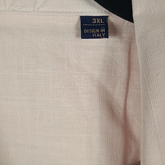 NEW Flex Mens Luxury Collection Designed in Italy Short Sleeve Pink Shirt Sz 3XL - Picture 4 of 8